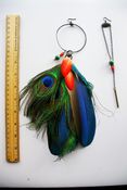 Image of Rose Apple Feather Earrings **LAST PAIR**