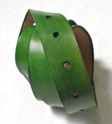 Image of Narrow 1" Green Leather Belt