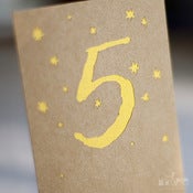 Image of Gilt Star Table Numbers