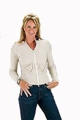 Image of BEIGE SOLID ARMOR JACKET 
