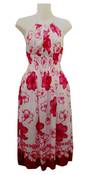 Image of Tropical Summer Dress-Halter Top Dress