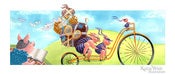 Image of Petite Prodigy Piglet Persistently Pedaled his Panting Parents to the Picnic 