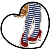 Image of Stripy Kooky Legs Necklace