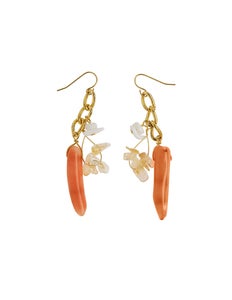 Image of Rare c1950 Coral Earrings 