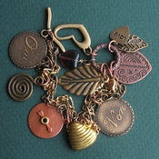 Image of True or False Love Heart Charm Bracelet