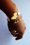 Image of tertiary Africa charm bracelet