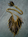Image of Leather Fan Fringe Necklace