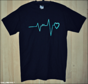 Image of Collab - Heartbeat - Black Tee