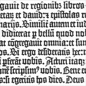 Image of Gutenburg bible replica page signed by Stephen Fry