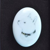 Image of White Dog Brooch