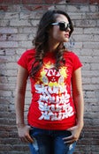 Image of Ladies Splatter Tee | Red