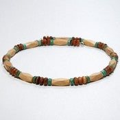 Image of Mens Handmade Faceted Wood Necklace