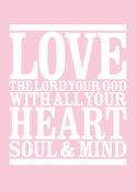 Image of 'Love the Lord' poster - pink