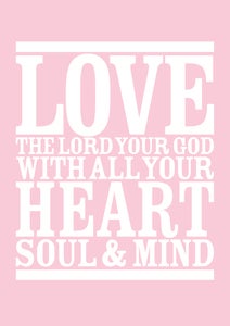 Image of 'Love the Lord' poster - pink