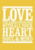 Image of 'Love the Lord' poster - yellow