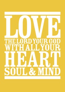Image of 'Love the Lord' poster - yellow