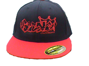 Image of Black & Red Logo Hat - Flat Brim