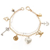 Image of Charm Bracelet, Sterling Silver & Vermeil