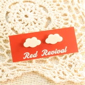 Image of Cloud Earrings - Cream or Grey