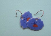 Image of Cloud-Shaped Parasol Earrings in Blue