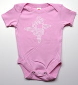 Image of Baby Onesie - Pink with Patternmaker Bird Design