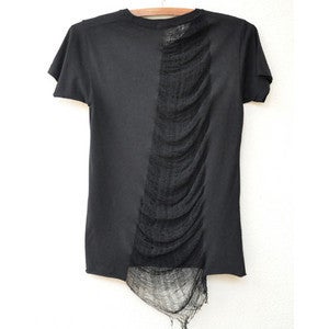 Image of Black Shredded tee