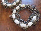 Image of Twisted Chain Bracelet with Freshwater Pearls