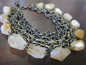 Image of Chunky Chain Necklace with Citrine