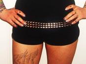 Image of BLACK & GOLD SHORTS (printed on American Apparel)