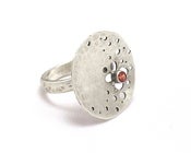 Image of Orange Sapphire Flower Ring