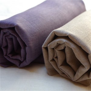 Image of Drap plat, couleur prune / sel & poivre, 150x214 cm. 