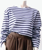 Image of Saint James Striped Long Sleeve Blue