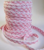 Image of Pink Gingham Double Fold Bias Tape