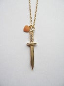 Image of Dagger with Diamonds - Gold Vermeil