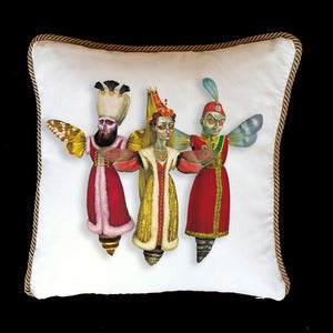 Image of OTTOMAN BUGS pillow - beige