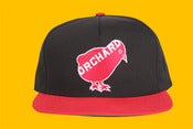 Image of Orchard Snapback Hat - Black/Red Bird Logo