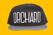 Image of Orchard Snapback Hat - Black/Silver Sherman Text Logo