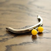 Image of Purse Frame : Amber Bauble : 4" x 2 3/4" Curved