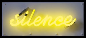 Image of 'Silence Is Golden' Neon Light