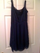 Image of Blue High Waist Flowy Dress
