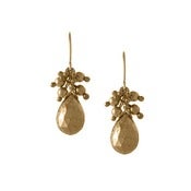 Image of Metal Briolette Cluster Earrings, Vermeil