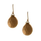 Image of Large Metal Briolette Earrings, Vermeil