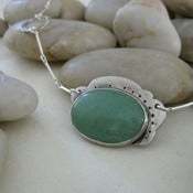 Image of Aventurine Oval Necklace