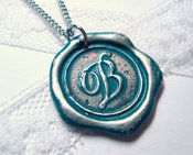 Image of Teal Wax Seal Pendant by Ritzy Misfit