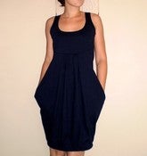Image of I LIKE YOU. THE CLASSIC BLACK DRAPED POCKET DRESS