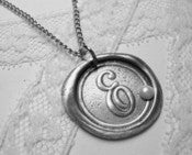 Image of Classic Wax Seal Pendant with Pearl Embellishment