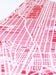 Image of Pink Silk-Screen Printed Map of NYC