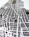 Image of Black Silk-Screen Printed Map of NYC