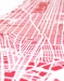 Image of Pink Silk-Screen Printed Map of NYC