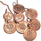 Image of Pure Copper Wax Seal Pendant Necklace by Ritzy Misfit
